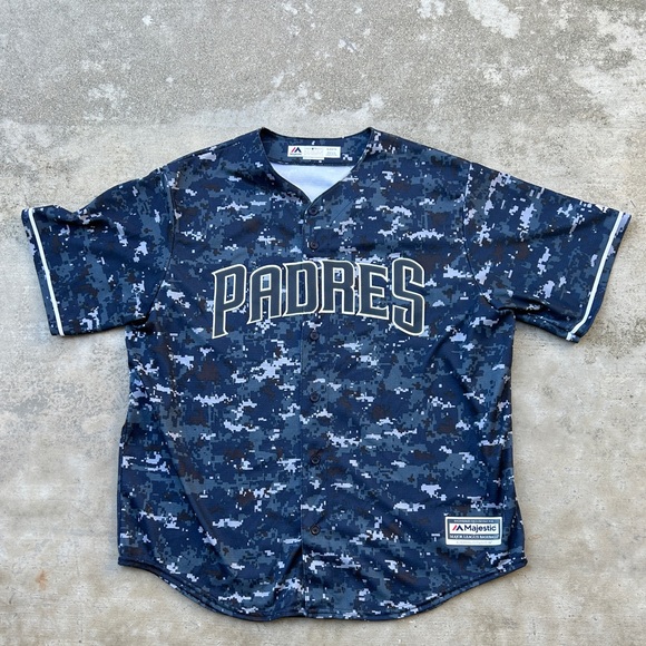 Baseball Jersey - Padres Jersey | Digital Camouflage by Majestic MLB | XL - Picture 1 of 5